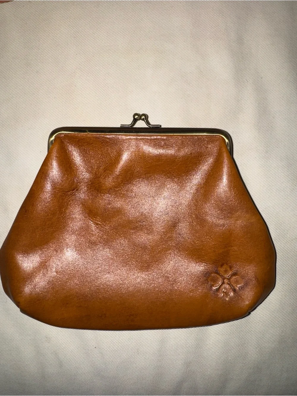 Patricia Nash Leather Kiss Lock Clutch